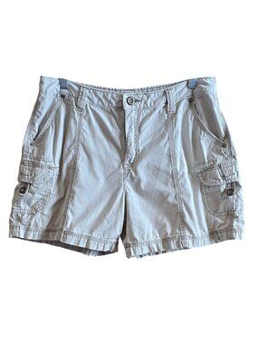 Faded Glory Womens Beige Cargo Shorts Heavy Stitching Size 10